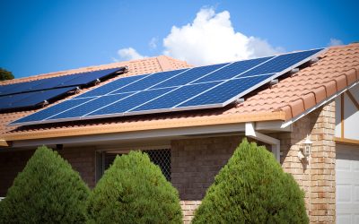 Paneles solares para la casa unifamiliar
