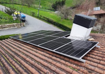 Instalación de placas solares para un cliente particular en Guipúzcoa